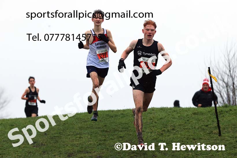 Boys under-15s 2023 North Eastern Cross Country Champs., Temple Park, South Shields. Photo: David T. Hewitson/Sports for All Pics